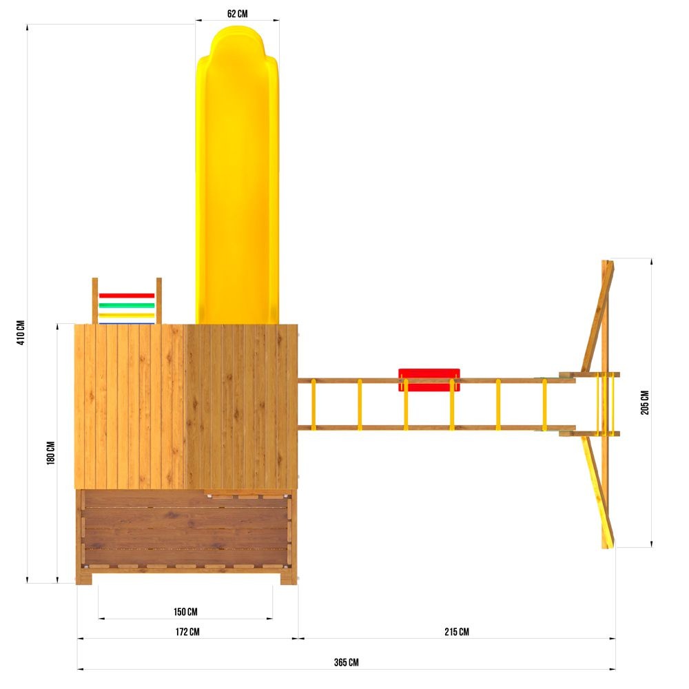 Детская деревянная площадка Jungle Palace JP5